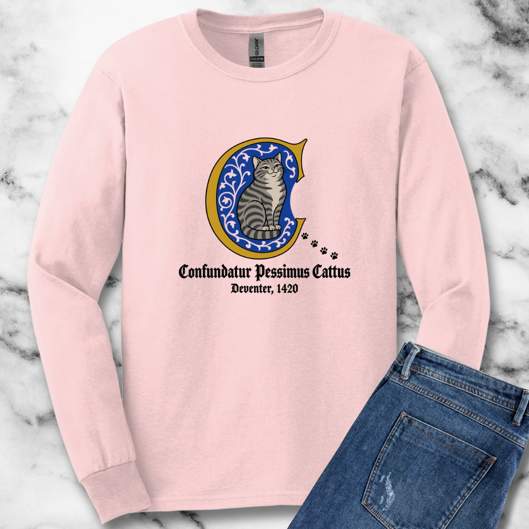 Confundatur Pessimus Cattus Deventer 1420 Unisex Long Sleeve Tee