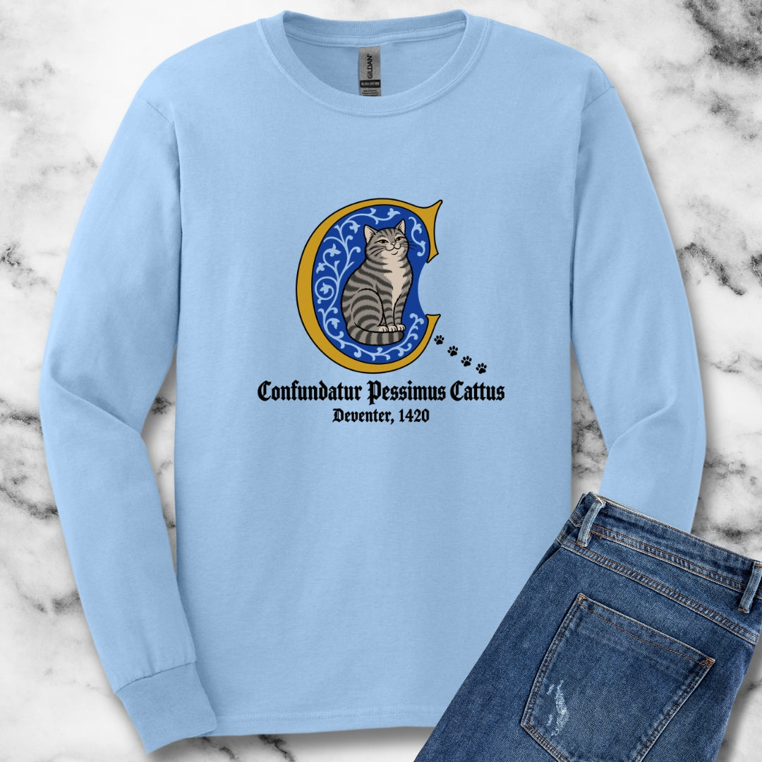Confundatur Pessimus Cattus Deventer 1420 Unisex Long Sleeve Tee