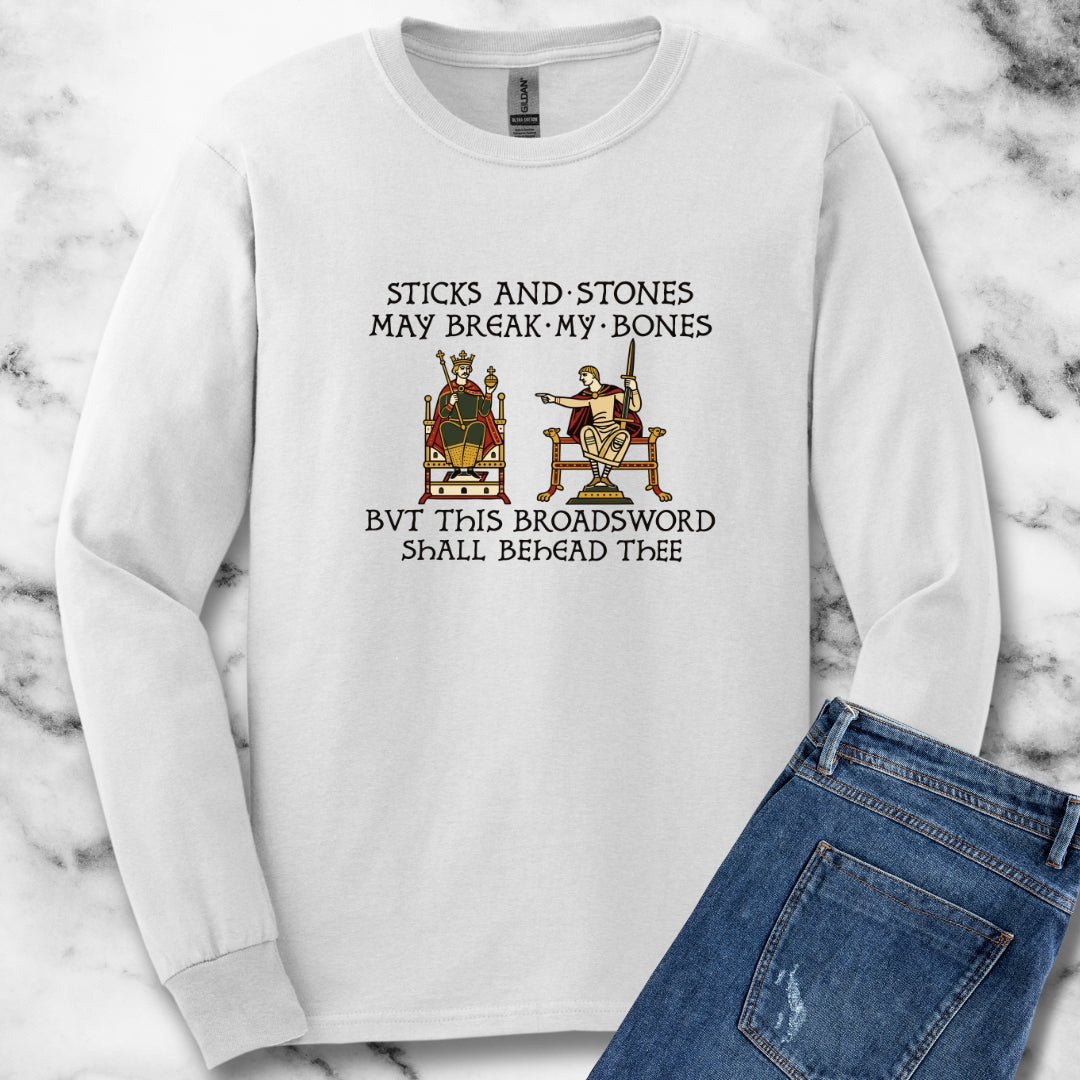 Sticks and Stones Medieval Tapestry Unisex Long Sleeve Tee