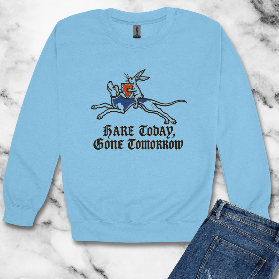 Hare Today, Gone Tomorrow Unisex Heavy Crewneck Sweatshirt