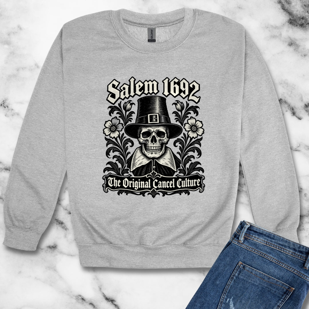 Salem 1692 The Original Cancel Culture Unisex Heavy Crewneck Sweatshirt