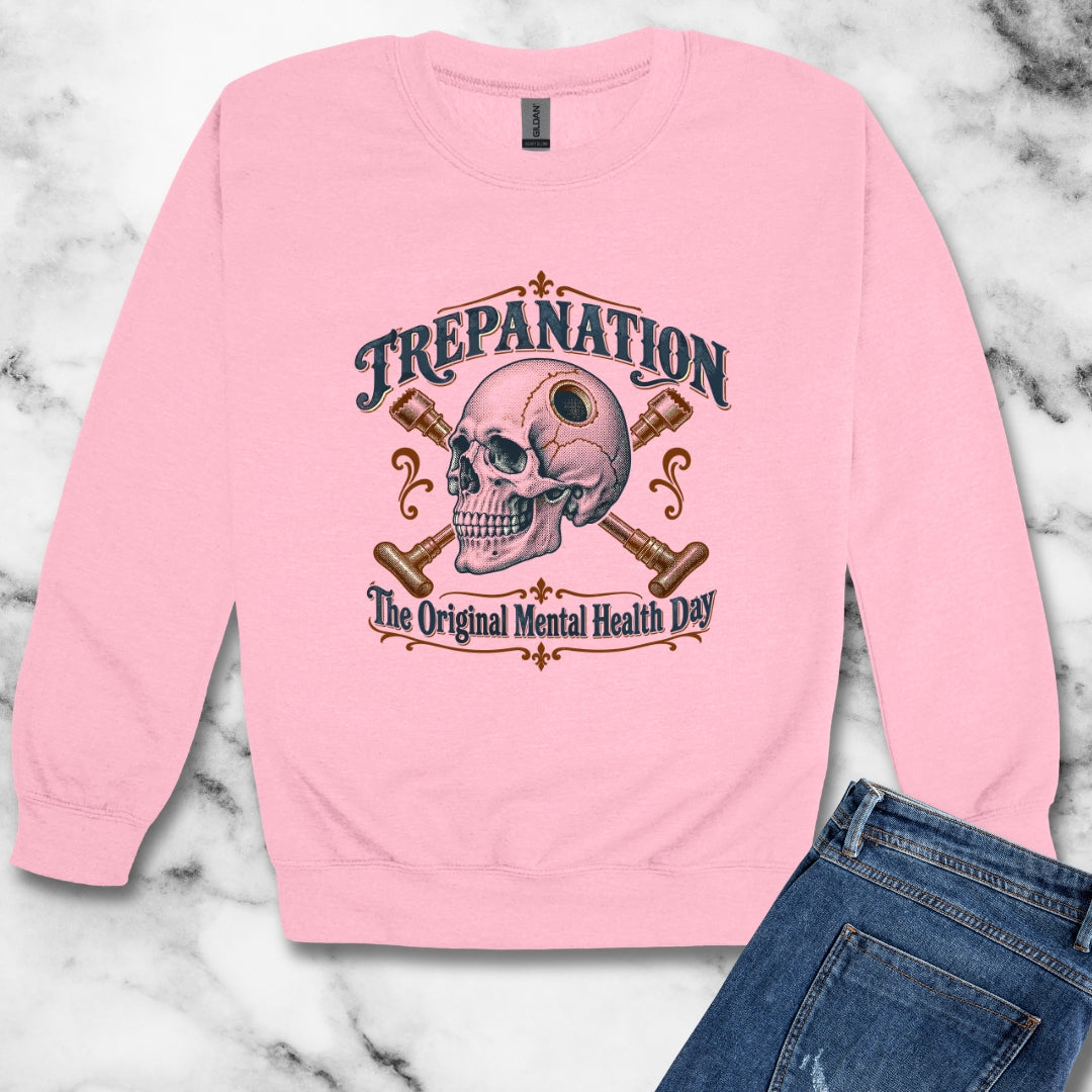 Trepanation The Original Mental Health Day Unisex Heavy Crewneck Sweatshirt