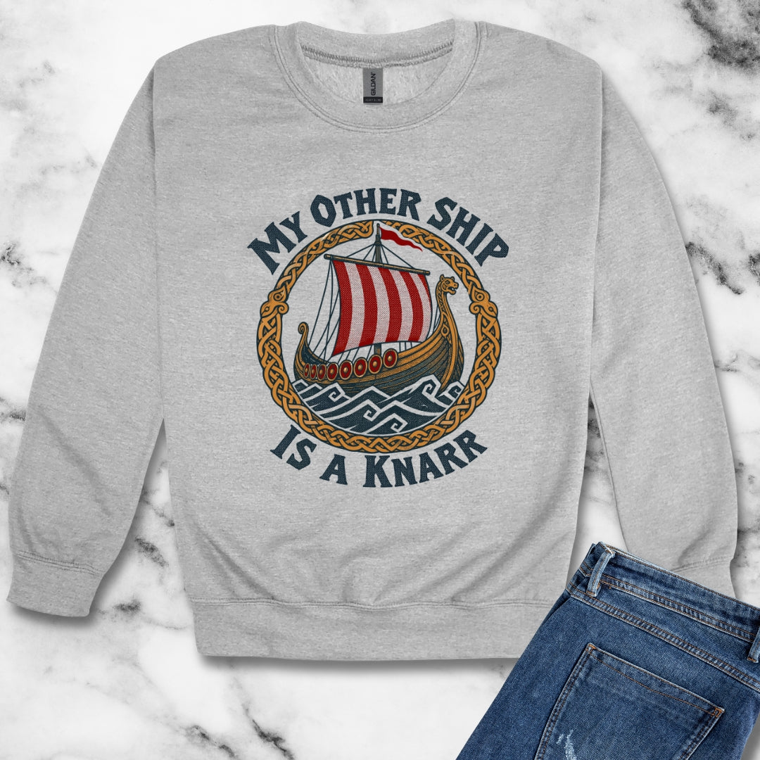 My Other Ship Is a Knarr Unisex Heavy Crewneck Sweatshirt