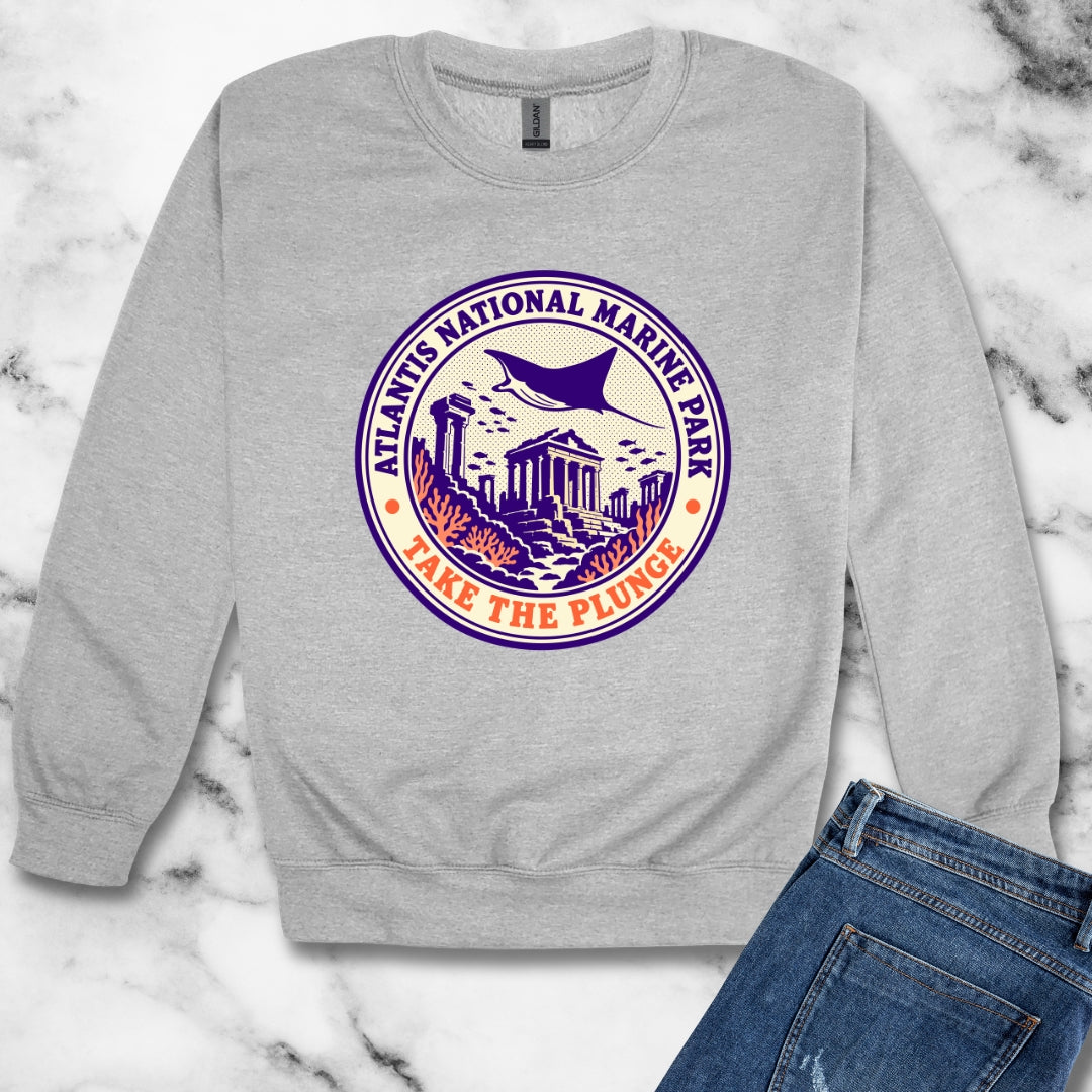 Atlantis National Marine Park Unisex Heavy Crewneck Sweatshirt