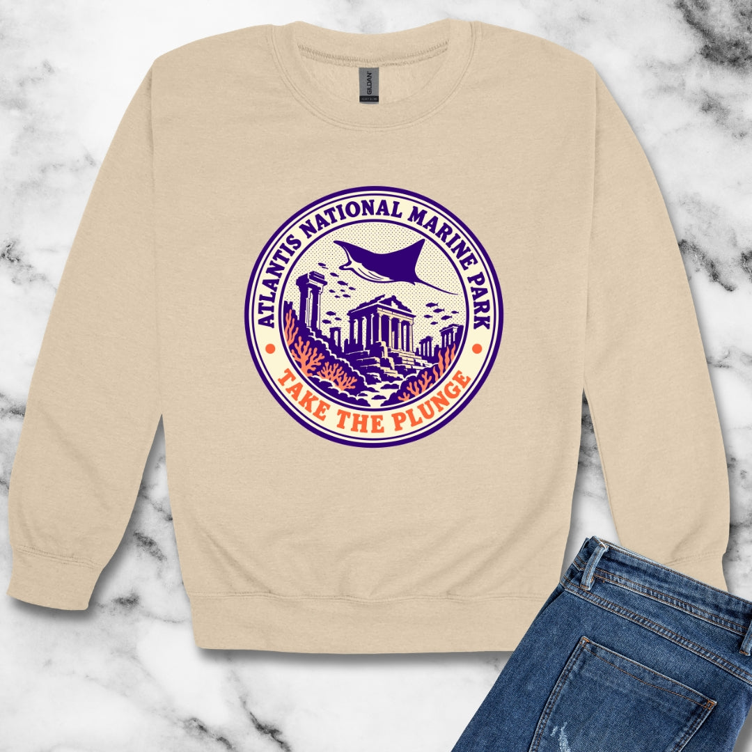 Atlantis National Marine Park Unisex Heavy Crewneck Sweatshirt