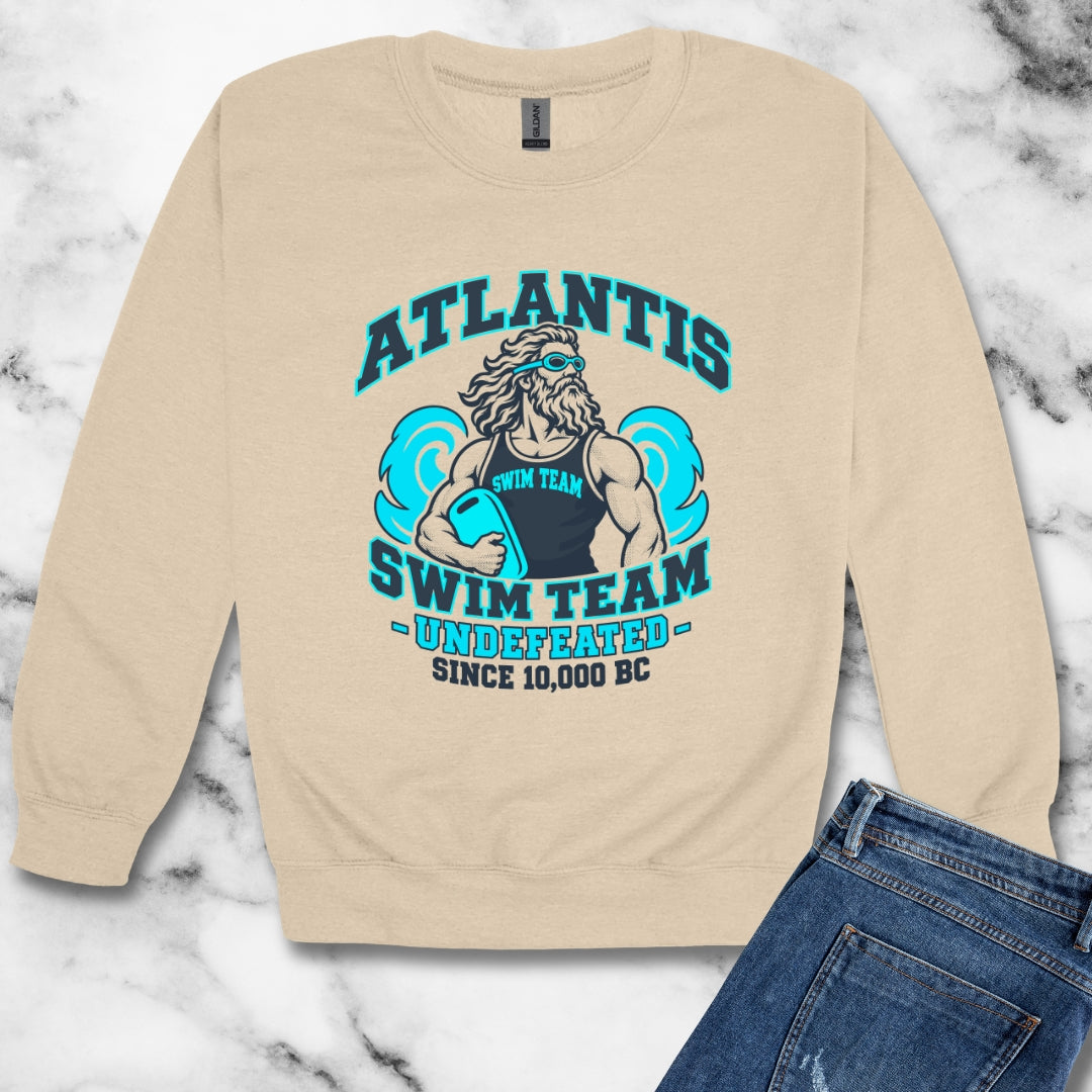 Atlantis Swim Team Unisex Heavy Crewneck Sweatshirt
