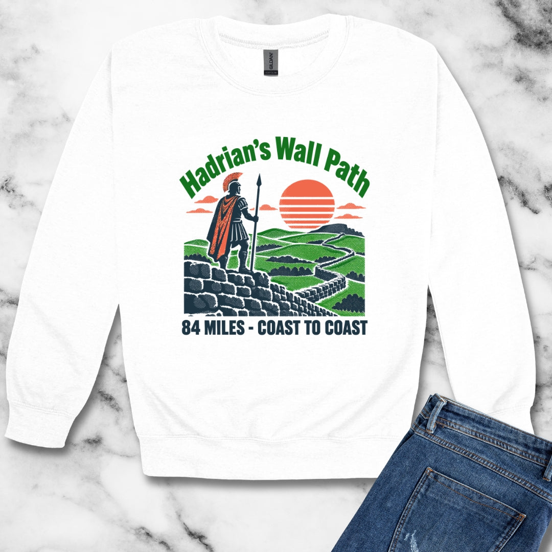 Hadrian's Wall Path Coast to Coast Unisex Heavy Crewneck Sweatshirt