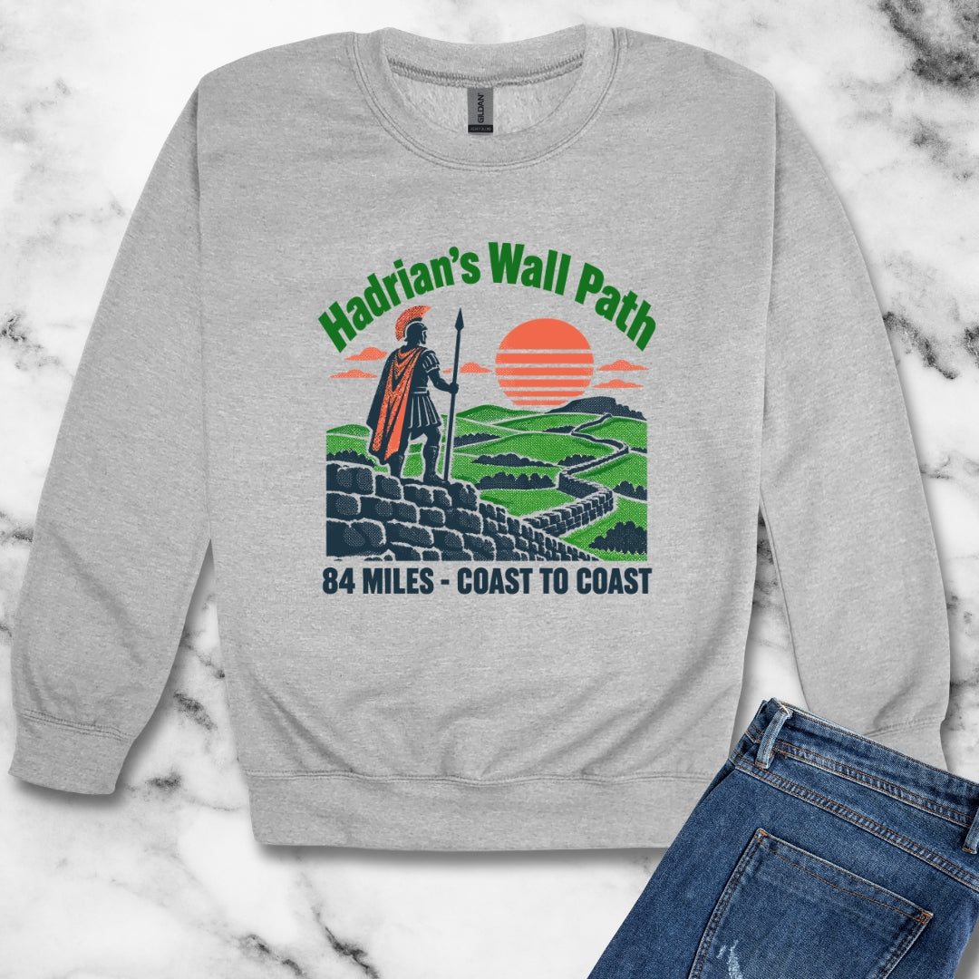 Hadrian's Wall Path Coast to Coast Unisex Heavy Crewneck Sweatshirt