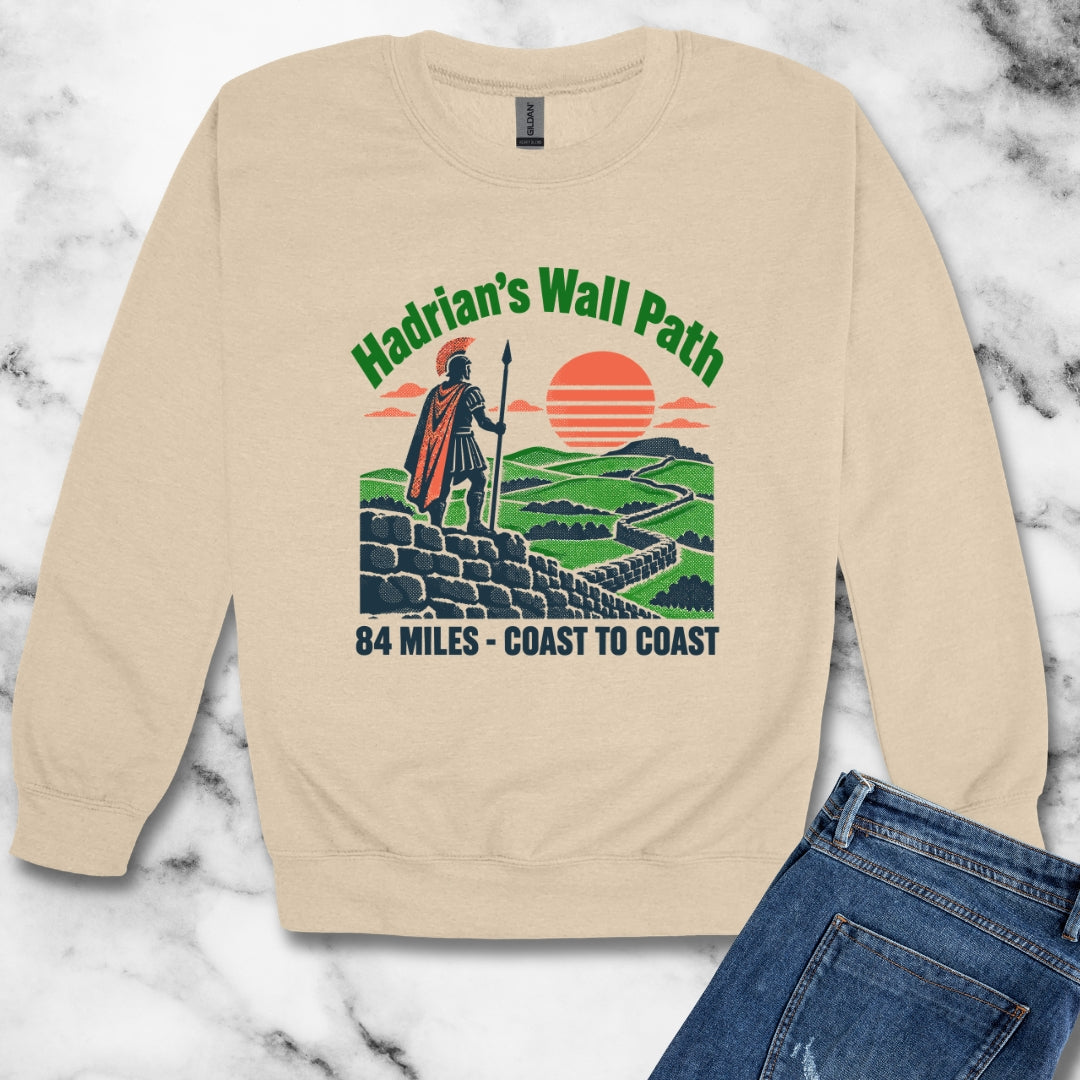 Hadrian's Wall Path Coast to Coast Unisex Heavy Crewneck Sweatshirt