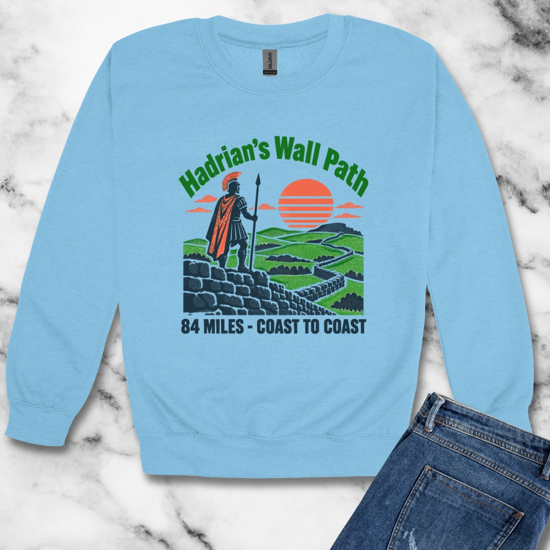 Hadrian's Wall Path Coast to Coast Unisex Heavy Crewneck Sweatshirt