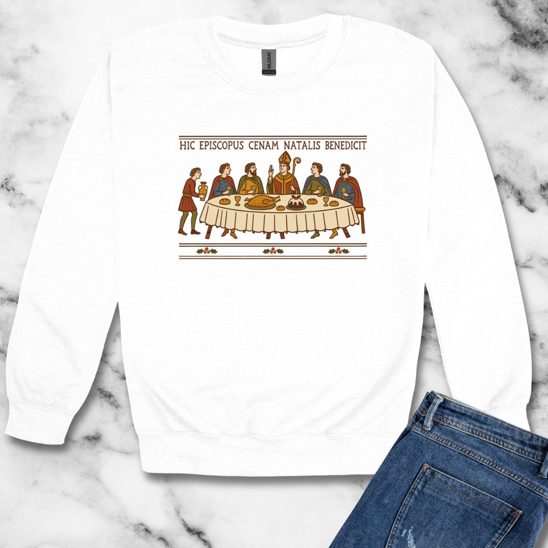 Bayeux Christmas Dinner Unisex Heavy Crewneck Sweatshirt