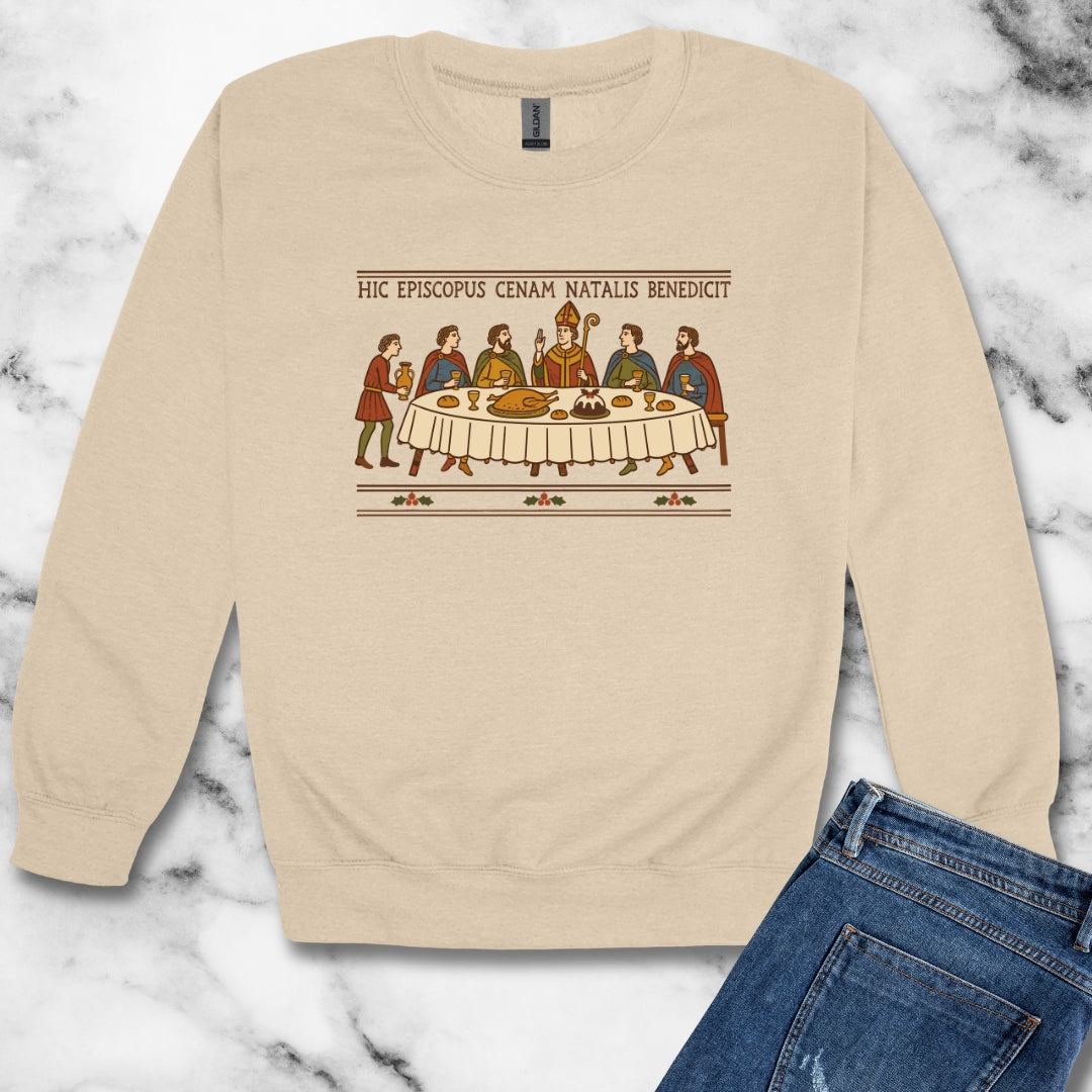 Bayeux Christmas Dinner Unisex Heavy Crewneck Sweatshirt