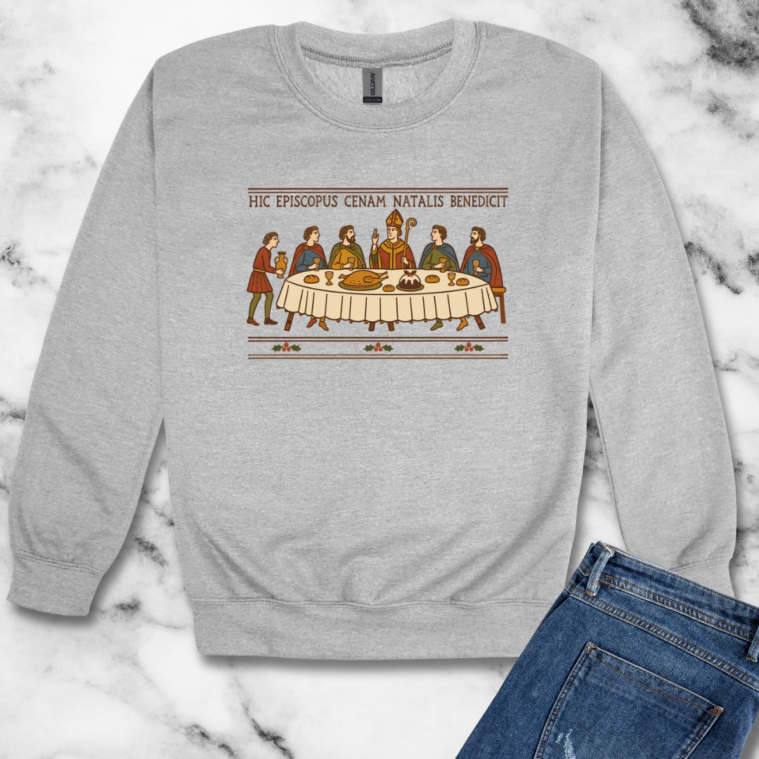 Bayeux Christmas Dinner Unisex Heavy Crewneck Sweatshirt