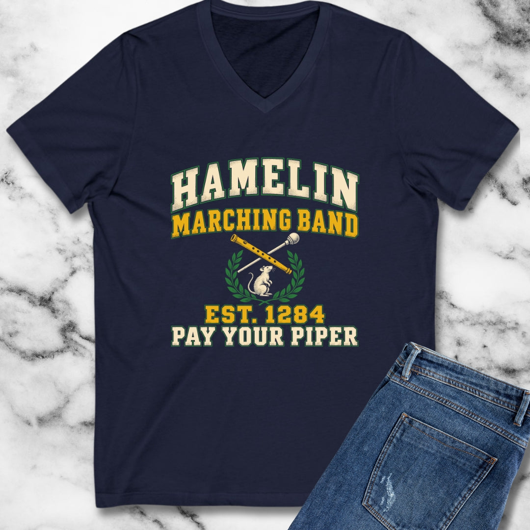 Hamelin Marching Band Pay Your Piper V-Neck