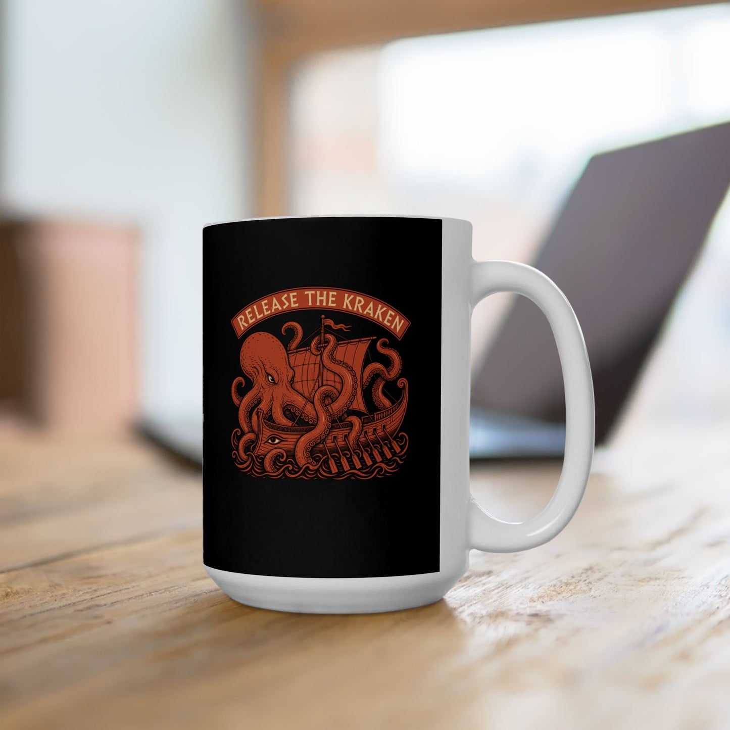Release the Kraken Ceramic Mug, (11oz, 15oz)