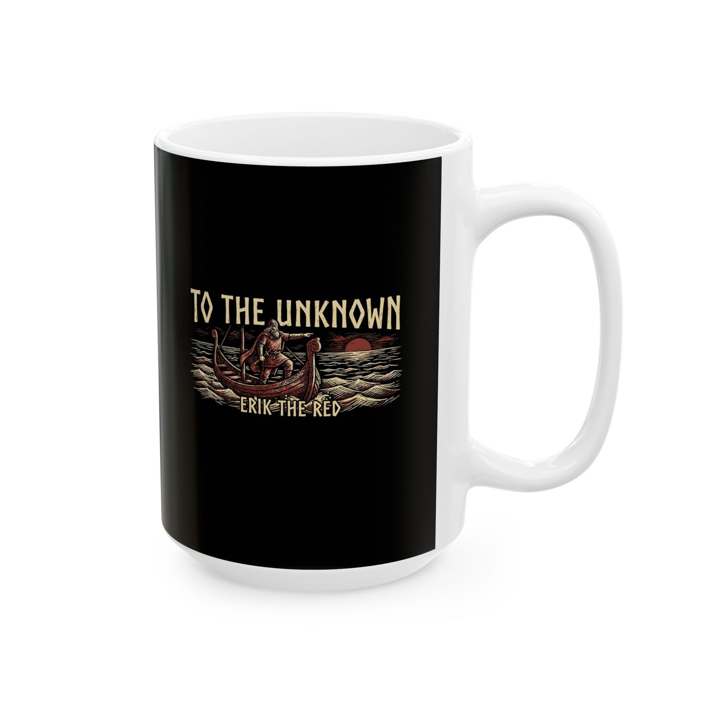 Erik the Red Into the Unknown Ceramic Mug, (11oz, 15oz)