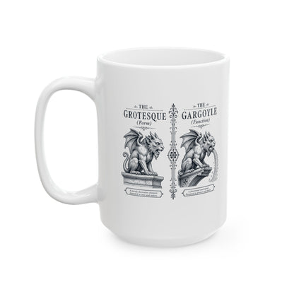 Gargoyle vs Grotesque Ceramic Mug, (11oz, 15oz)