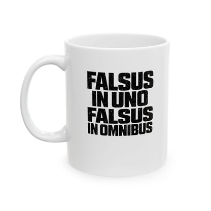 False in One Thing, False in Everything Latin Quote Ceramic Mug, (11oz, 15oz)