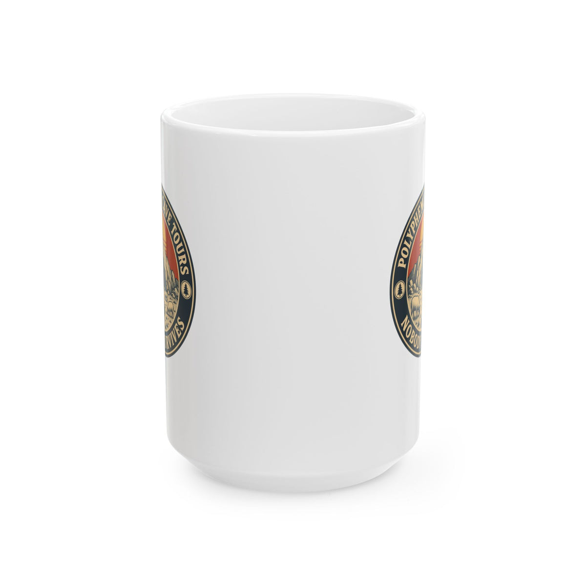 Polyphemus Cave Tours Nobody Survives Ceramic Mug, (11oz, 15oz)