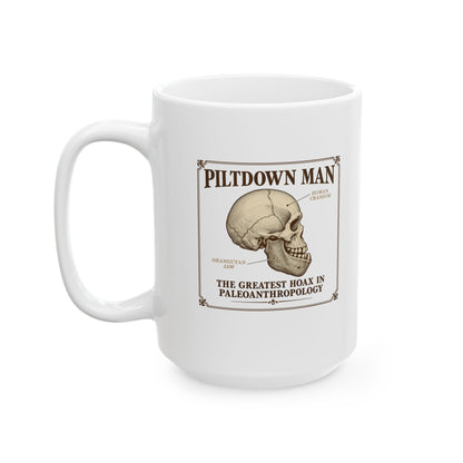Piltdown Man Scientific Illustration Ceramic Mug, (11oz, 15oz)
