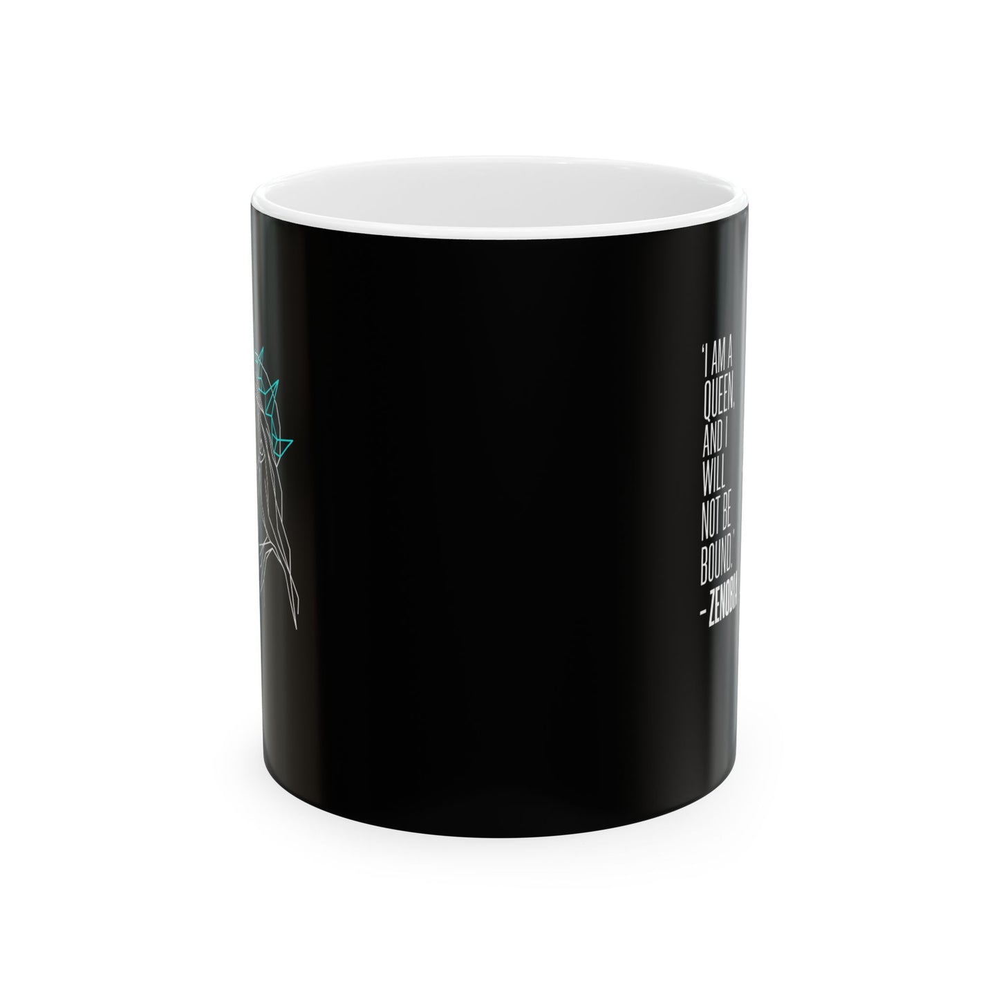 Line Art Queen Zenobia of Palmyra Ceramic Mug, (11oz, 15oz)