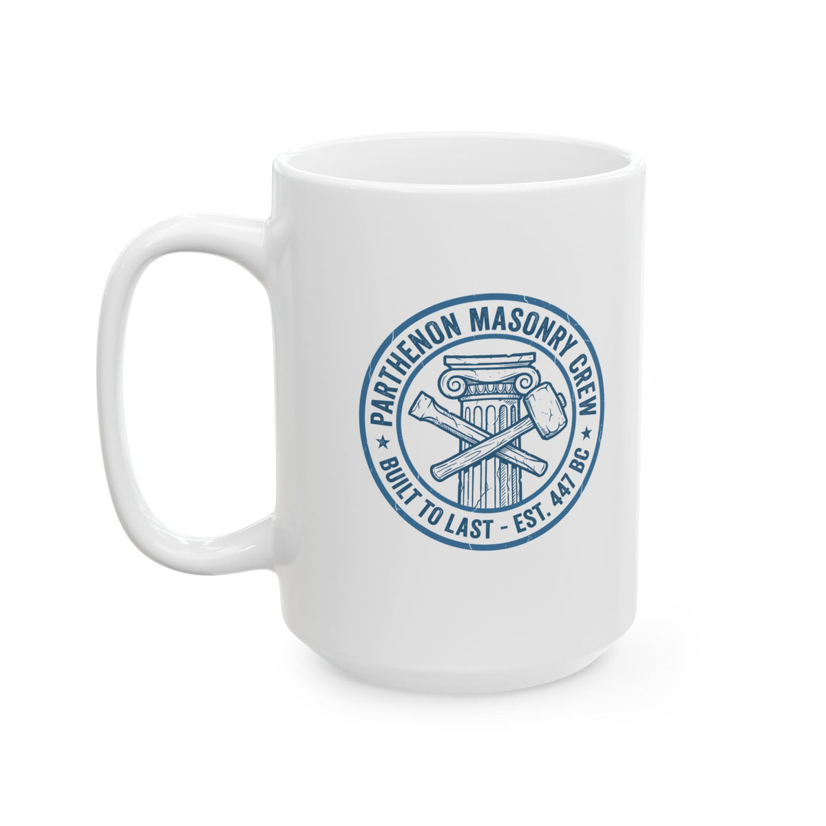 Parthenon Masonry Crew Ceramic Mug, (11oz, 15oz)