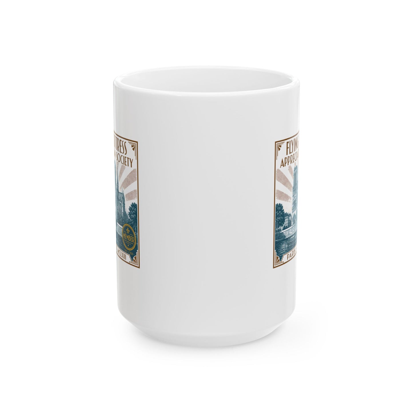 Flying Buttress Appreciation Art Nouveau Ceramic Mug, (11oz, 15oz)
