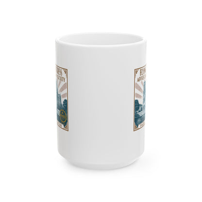 Flying Buttress Appreciation Art Nouveau Ceramic Mug, (11oz, 15oz)