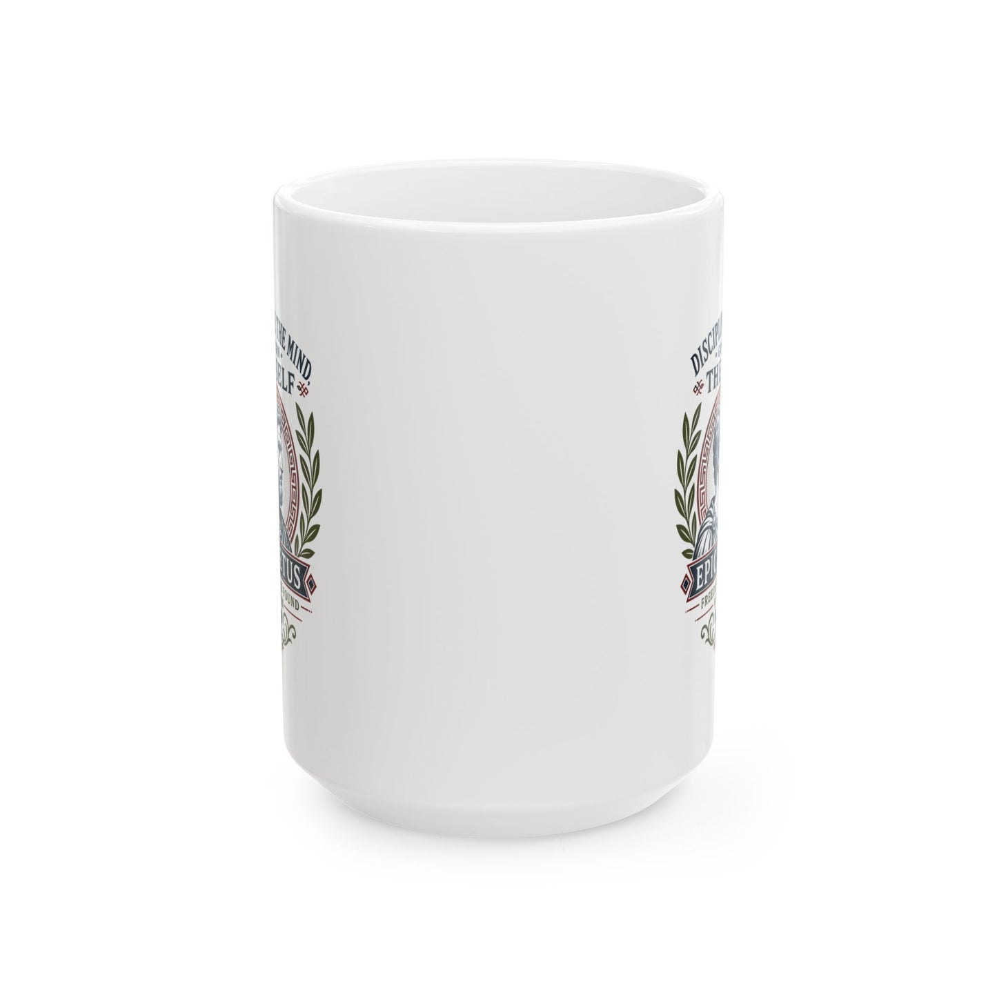 Epictetus Discipline the Mind Quote Ceramic Mug, (11oz, 15oz)