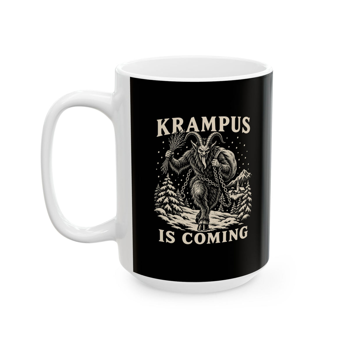 Krampus Is Coming Ceramic Mug, (11oz, 15oz)