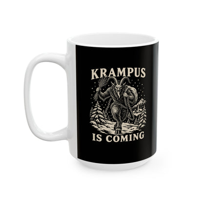 Krampus Is Coming Ceramic Mug, (11oz, 15oz)
