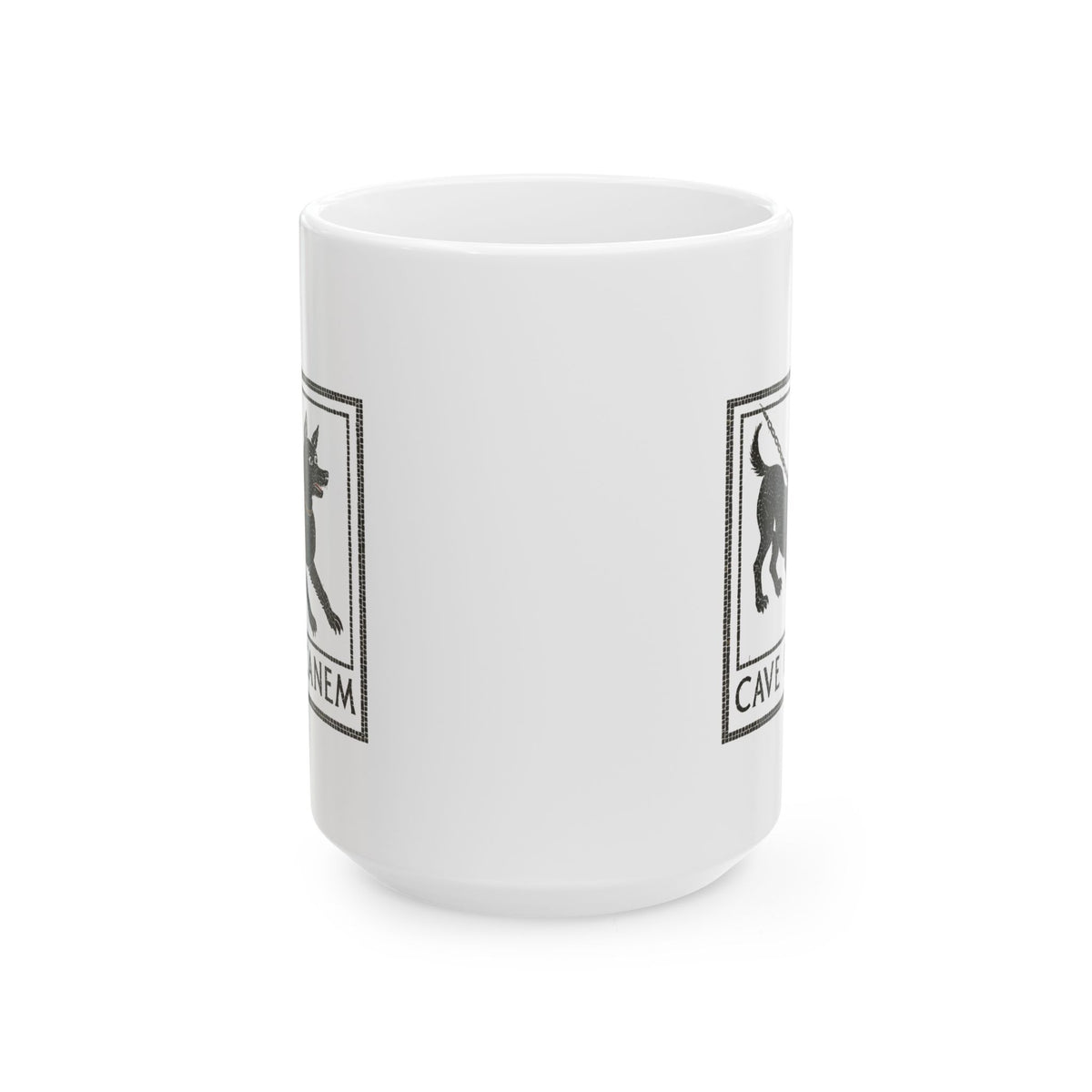 Cave Canum Pompeii Mosaic Ceramic Mug, (11oz, 15oz)