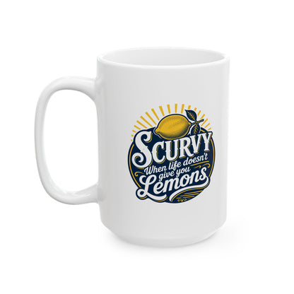 Scurvy Lemons Ceramic Mug, (11oz, 15oz)