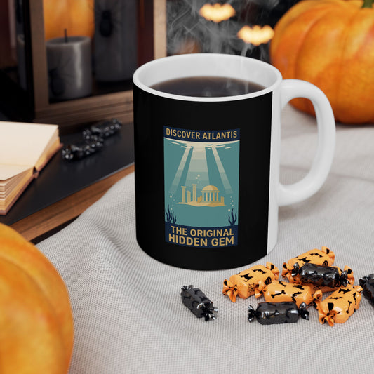 Visit Atlantis Retro Tourism Ceramic Mug, (11oz, 15oz)