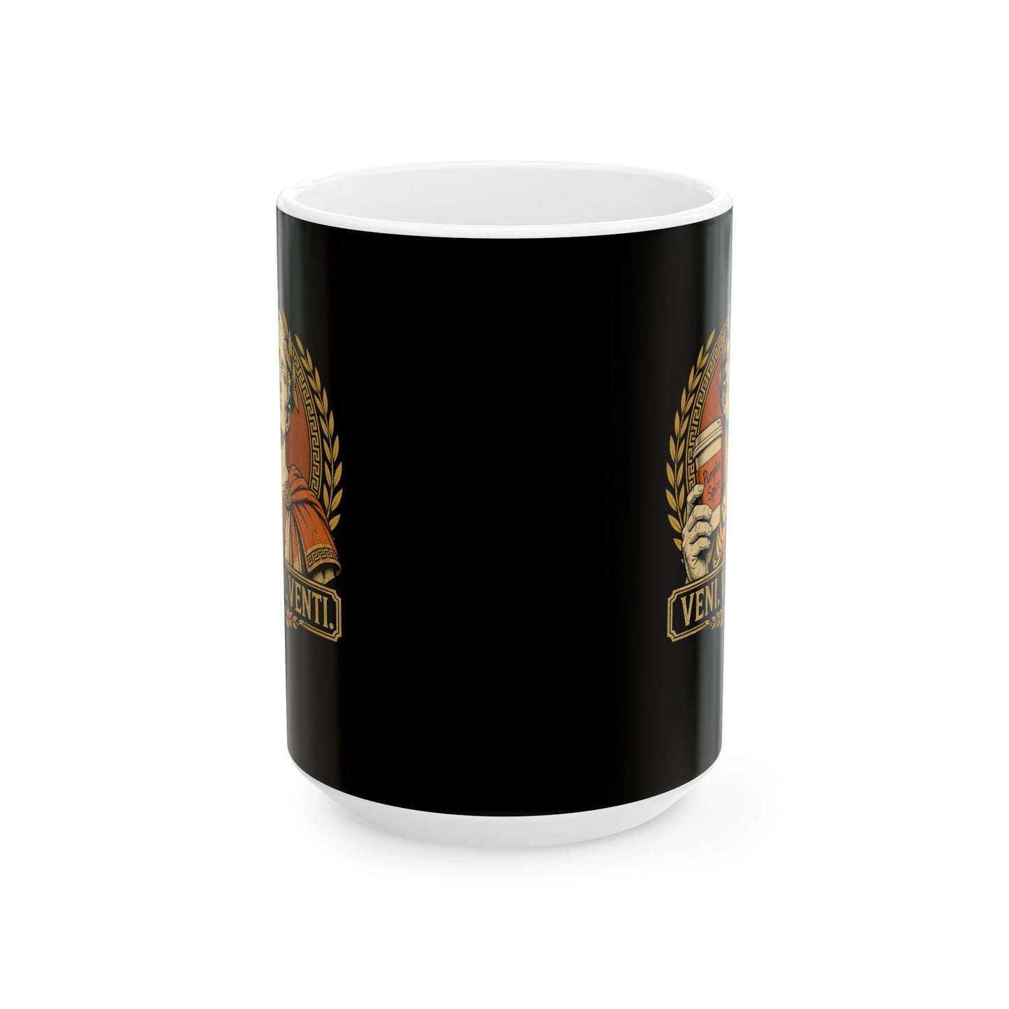 Caesar Venti Pumpkin Spice Ceramic Mug, (11oz, 15oz)