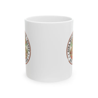 Giza Pyramids Necropolis Ceramic Mug, (11oz, 15oz)