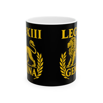 Legio XIII Gemina Lion Inscription Ceramic Mug, (11oz, 15oz)