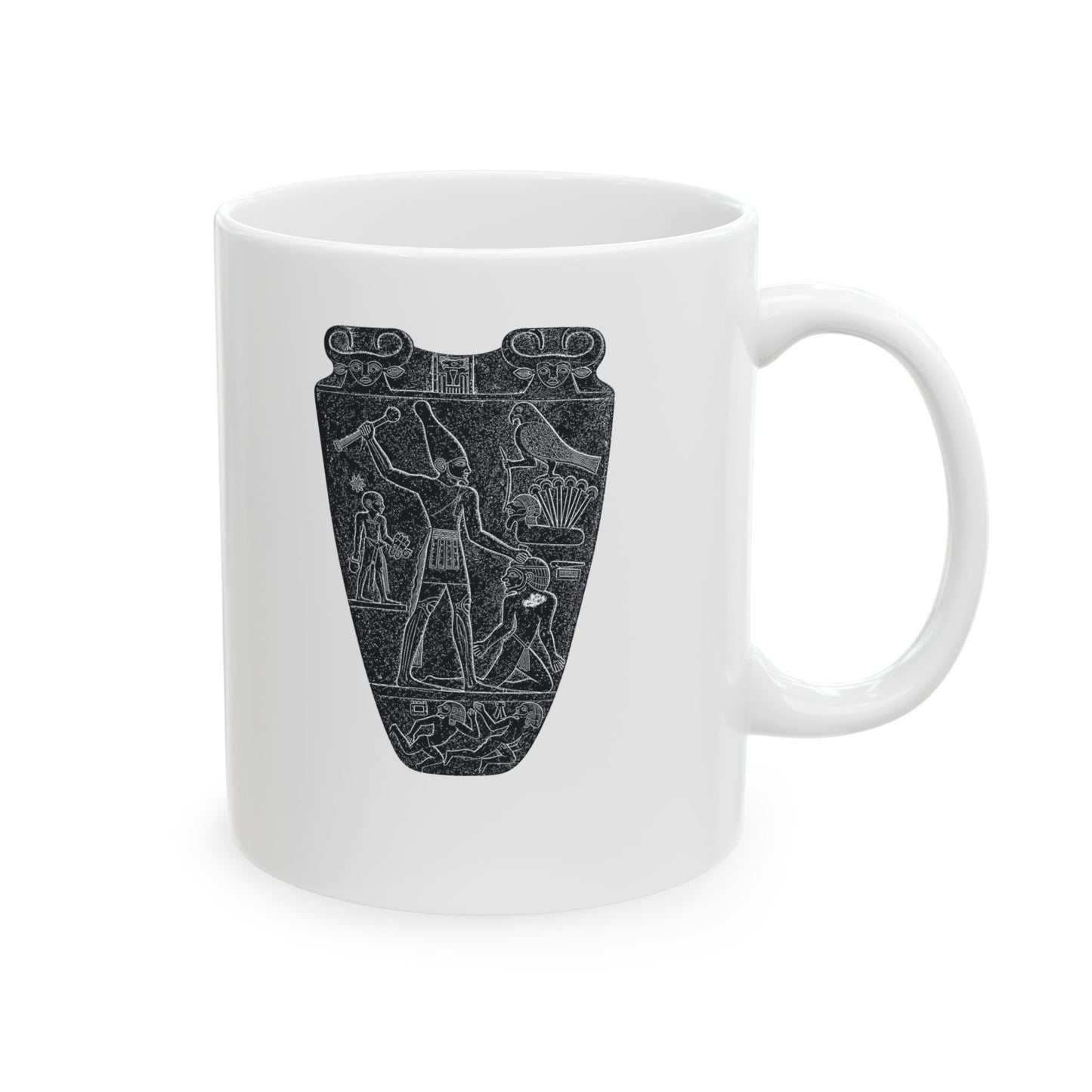 Egyptian Narmer Palette Ceramic Mug, (11oz, 15oz)