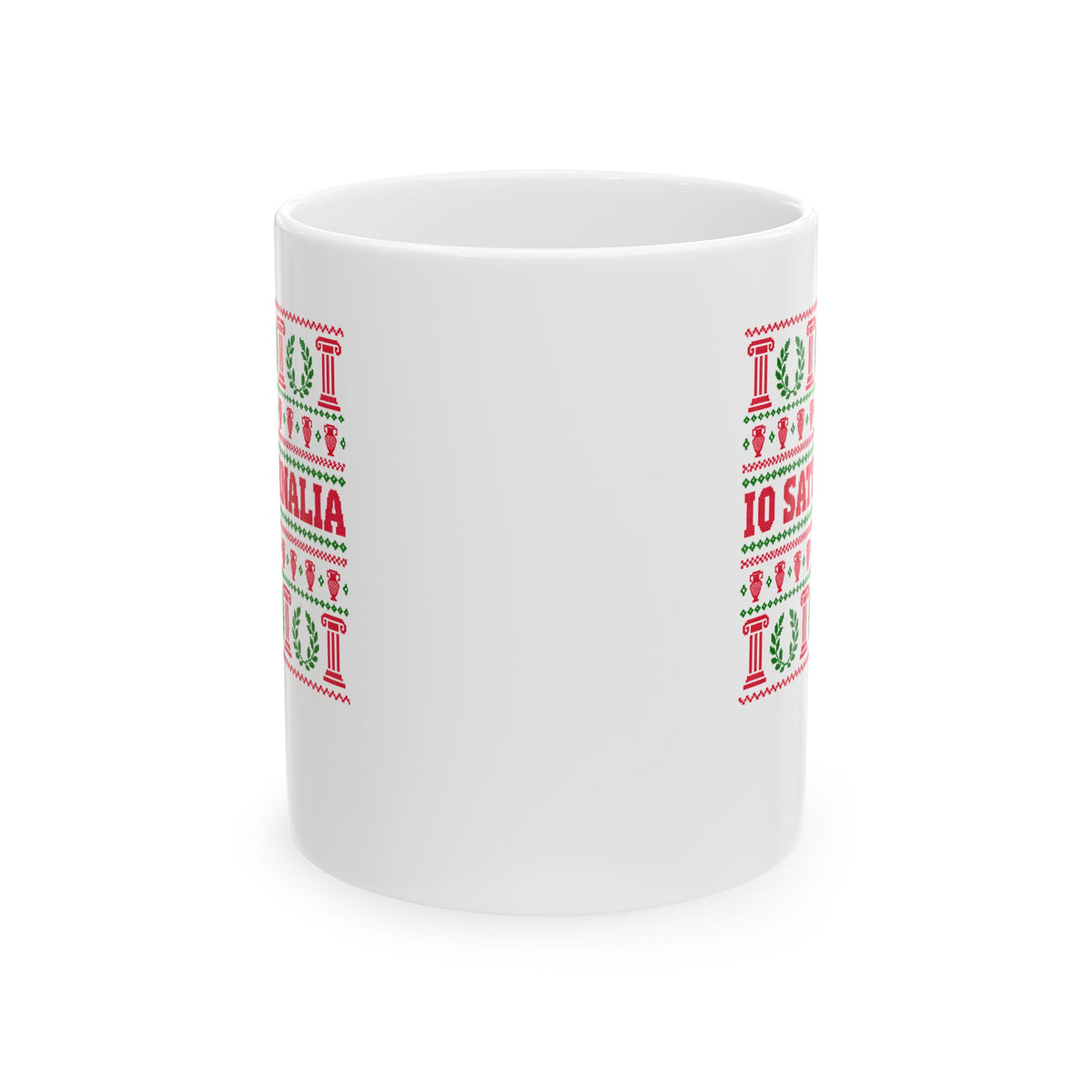 Io Saturnalia Ugly Sweater Ceramic Mug, (11oz, 15oz)