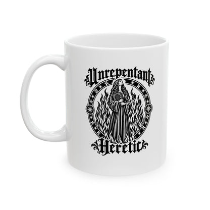 Unrepentant Heretic Woman Ceramic Mug, (11oz, 15oz)