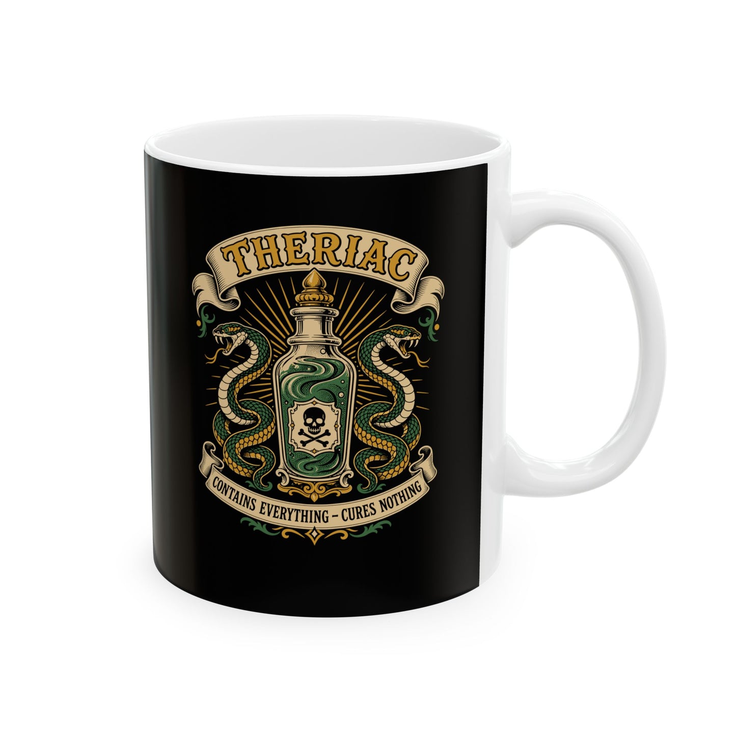 Theriac Old Time Remedy Ceramic Mug, (11oz, 15oz)
