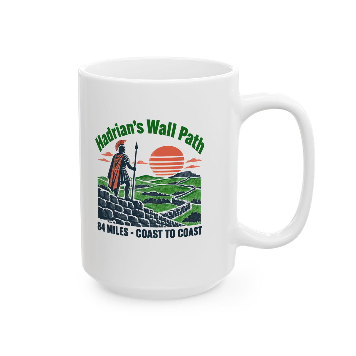 Hadrian's Wall Path Coast to Coast Ceramic Mug, (11oz, 15oz)