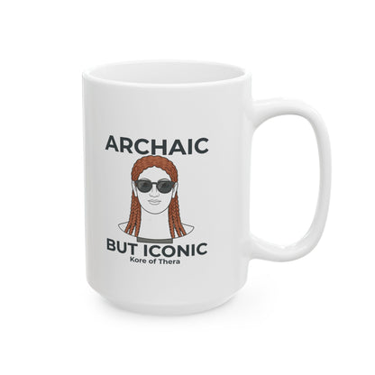 Kore of Thera Archaic Iconic Ceramic Mug, (11oz, 15oz)