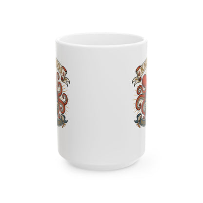 Knossos Bronze Age Crete Octopus Ceramic Mug, (11oz, 15oz)