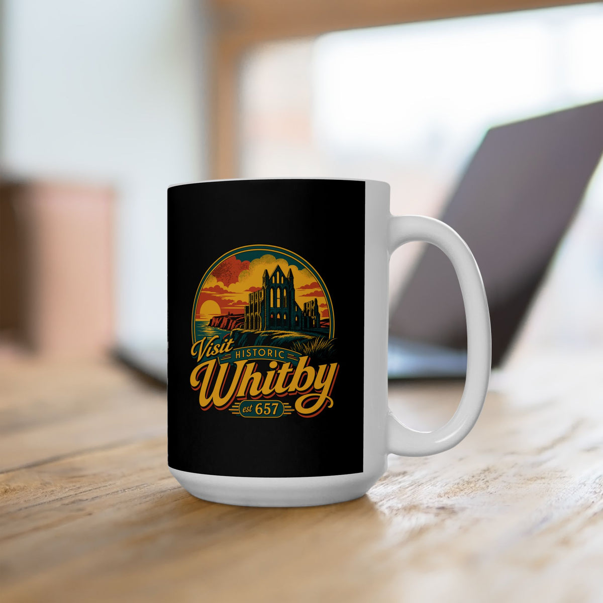 Visit Whitby Abbey Ceramic Mug, (11oz, 15oz)