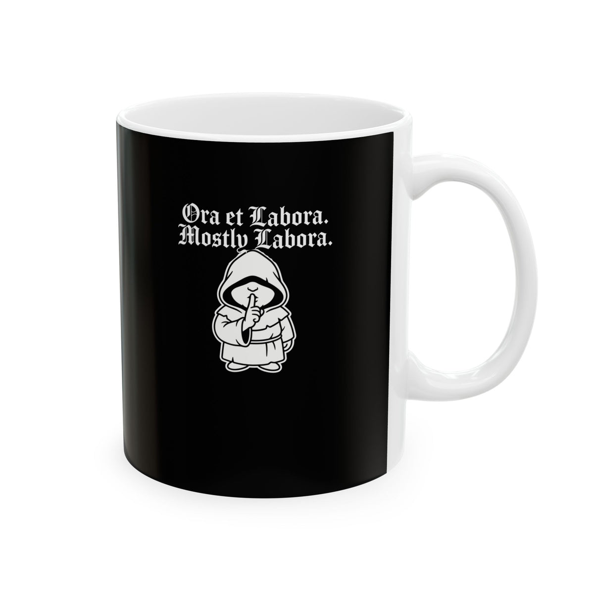 Ora et Labora Monk Ceramic Mug, (11oz, 15oz)