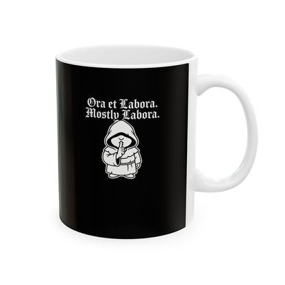 Ora et Labora Monk Ceramic Mug, (11oz, 15oz)