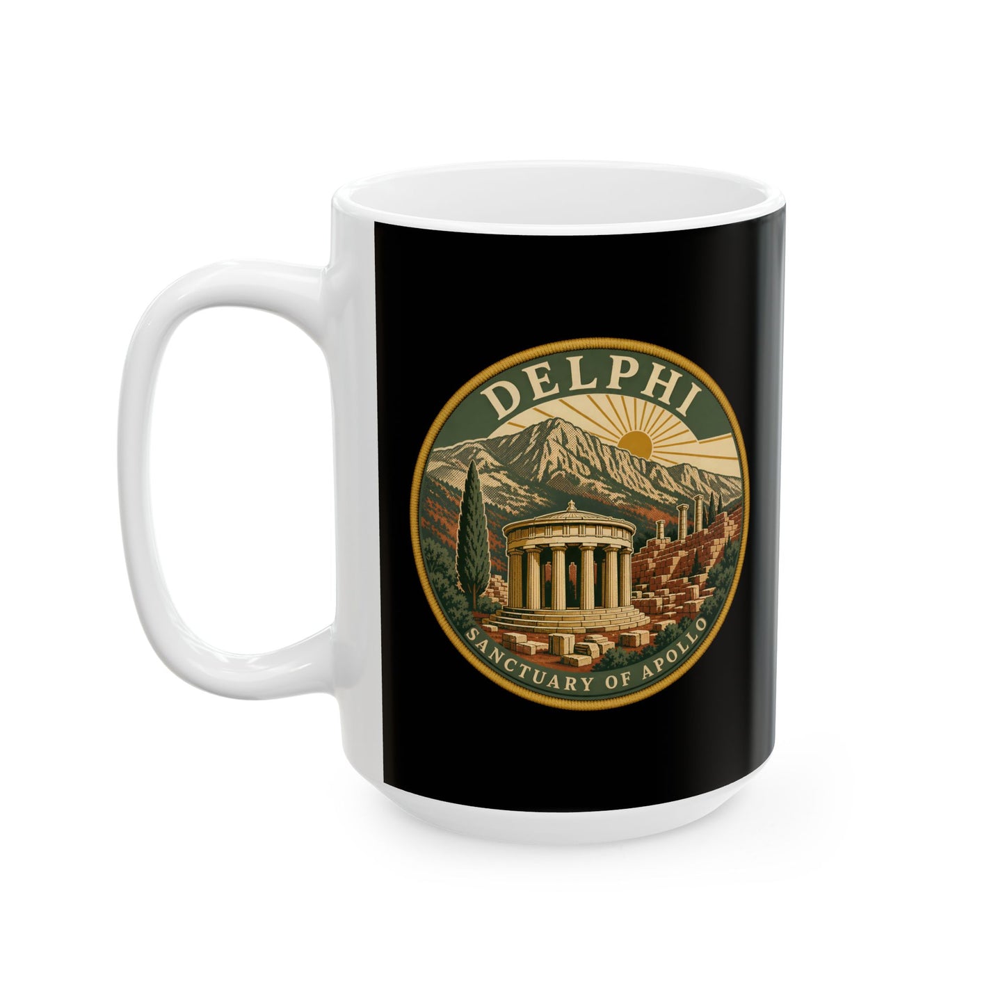 Delphi Sanctuary of Apollo Patch Ceramic Mug, (11oz, 15oz)