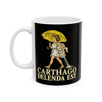 Carthago Delenda Est Salt Girl Lithograph Ceramic Mug, (11oz, 15oz)