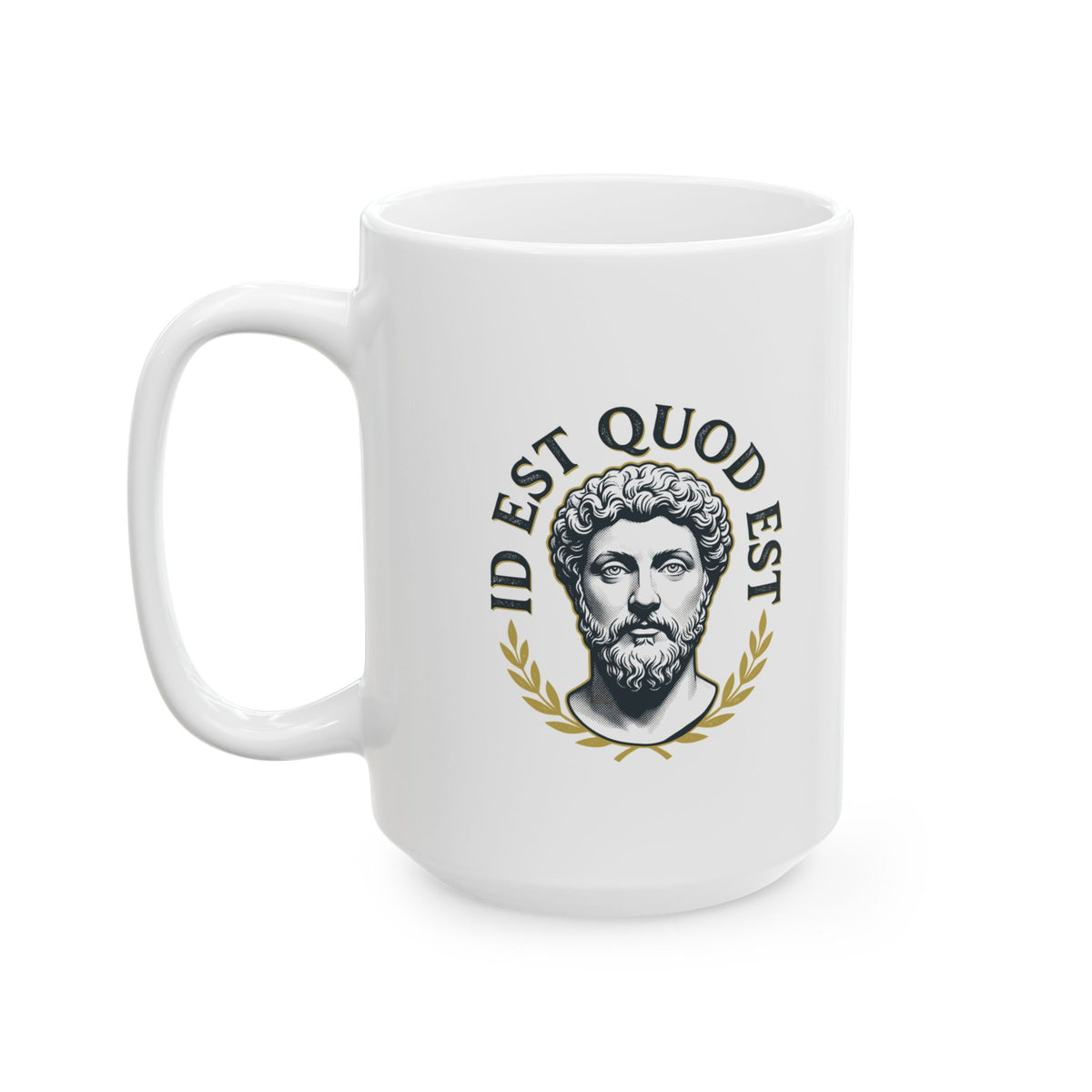 Aurelius It Is What It Is Latin Quote Ceramic Mug, (11oz, 15oz)